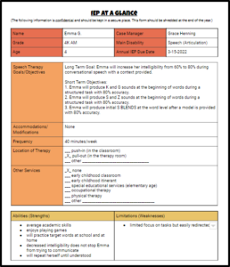 IEP at a glance