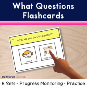 What Question Flashcards Speech Therapy
