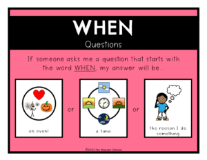 When questions speech therapy instruction