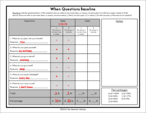 when questions baseline assessment