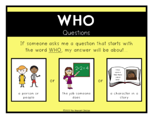 Teaching Who Questions Speech Therapy