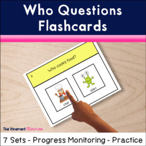 Who Questions Flashcards Speech Therapy