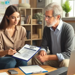 Explaining speech therapy IEP to parents