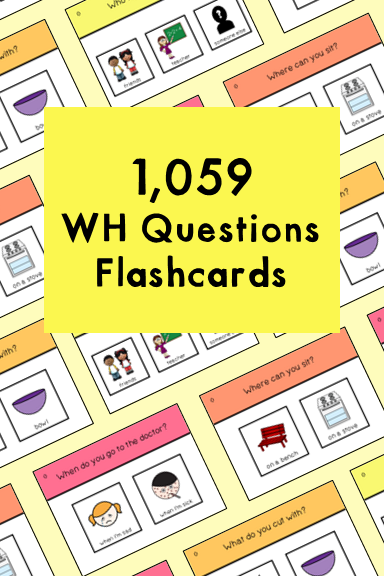 WH Questions Speech Therapy Activities for Language